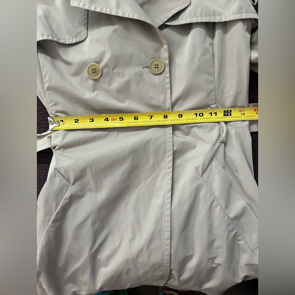 $400 BCBGMaxAzria Ruffle-Back Asymmetrical Ophelia Trench Jacket Coat - S - Picture 14 of 14